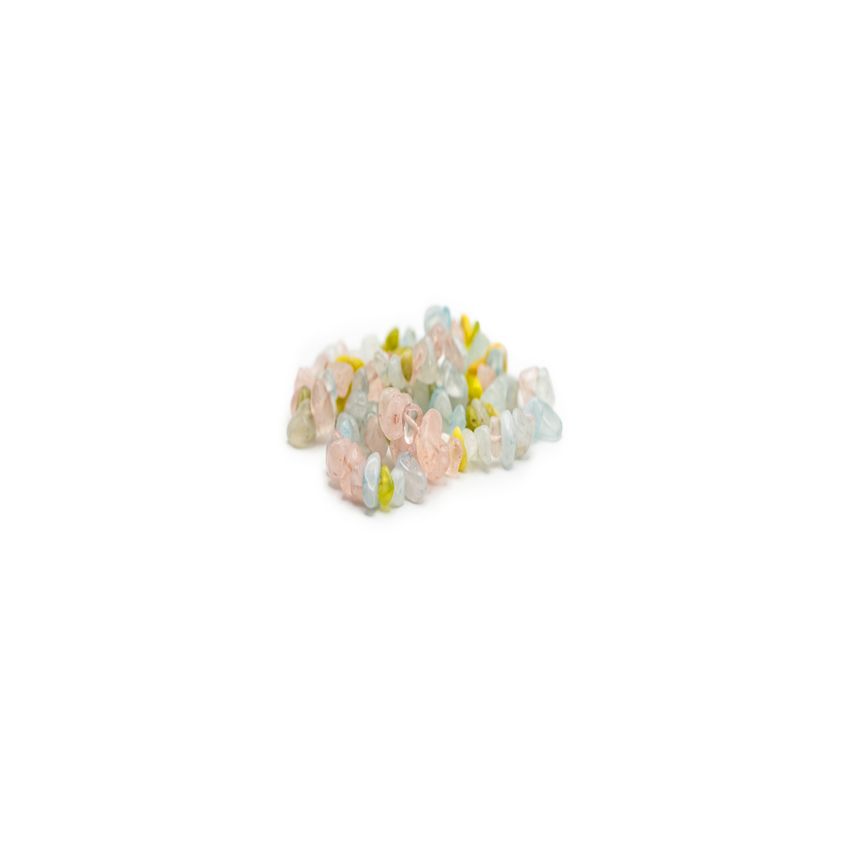 THE UNCUT. Riviere - Aquamarine and Rose Quartz Mix