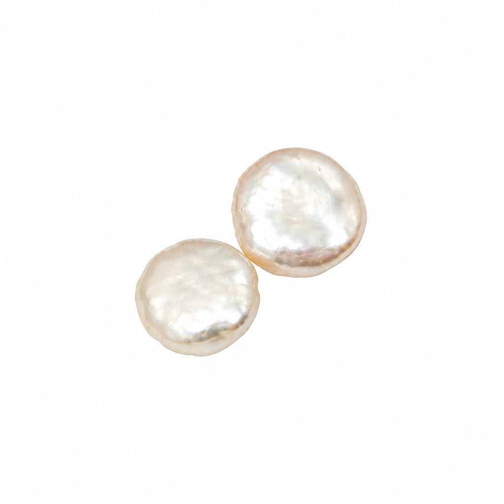 Coin Pearl Studs