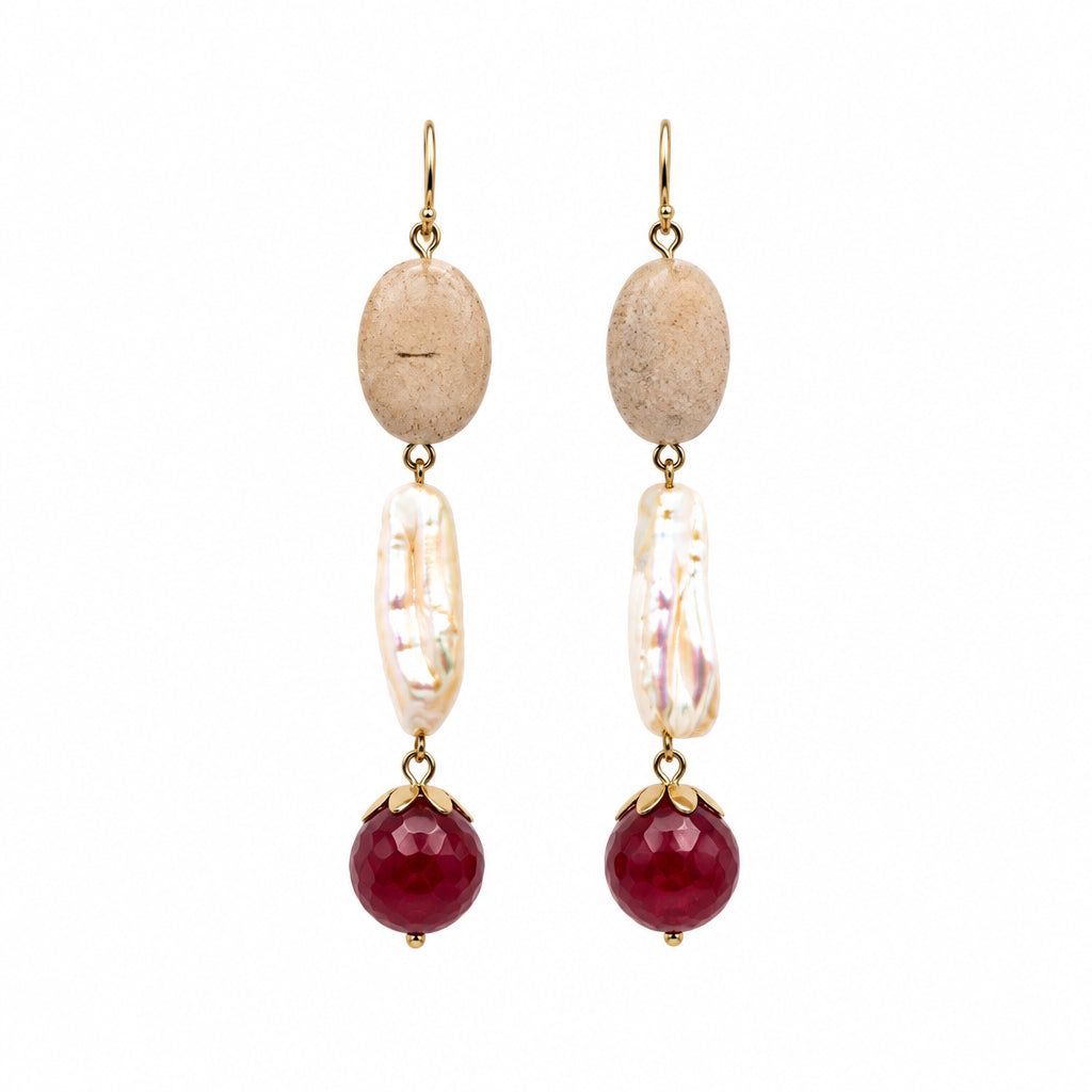 Terrestrial Traces Scarlet & Ivory Jadeite