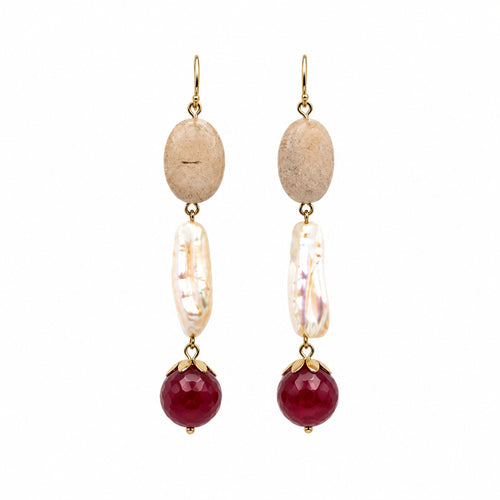Terrestrial Traces Scarlet & Ivory Jadeite