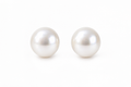 Classic Round Pearl Studs Silver Luster