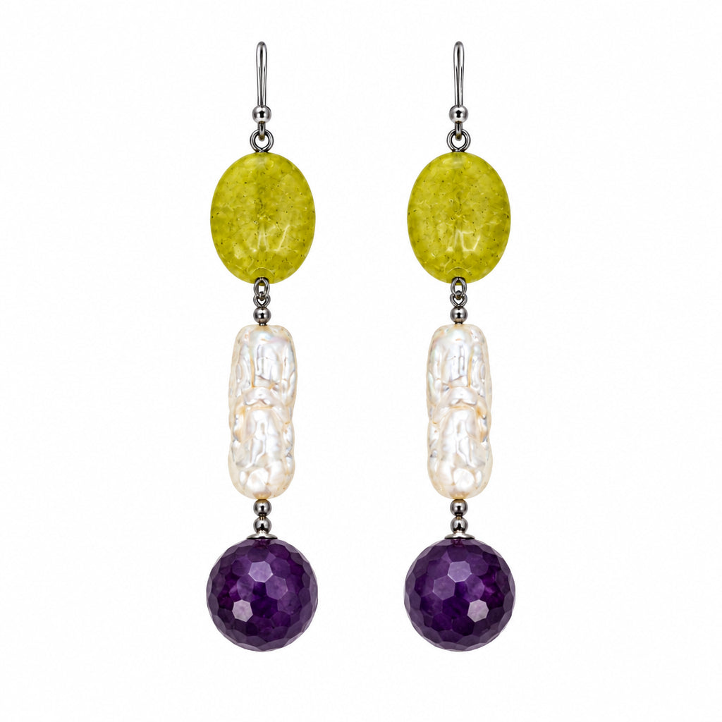 Terrestrial Traces Lime & Jamun Jadeite